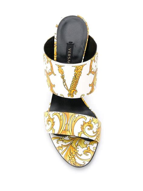 white versace slides womens|Versace virtus slides.